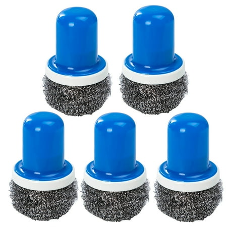 

NICEXMAS 5PCS Stainless Steel Wire Brush with Handle Pot Pan Dish Washing Brush Multifunctional Cleaning Tool for Kitchen Home Restaurant (Blue)