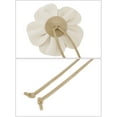 thumbnail image 3 of Cinturón de cuero PU con flores para mujer, cinturón delgado bohemio de cuerda floral, color caqui, talla única, 3 of 6
