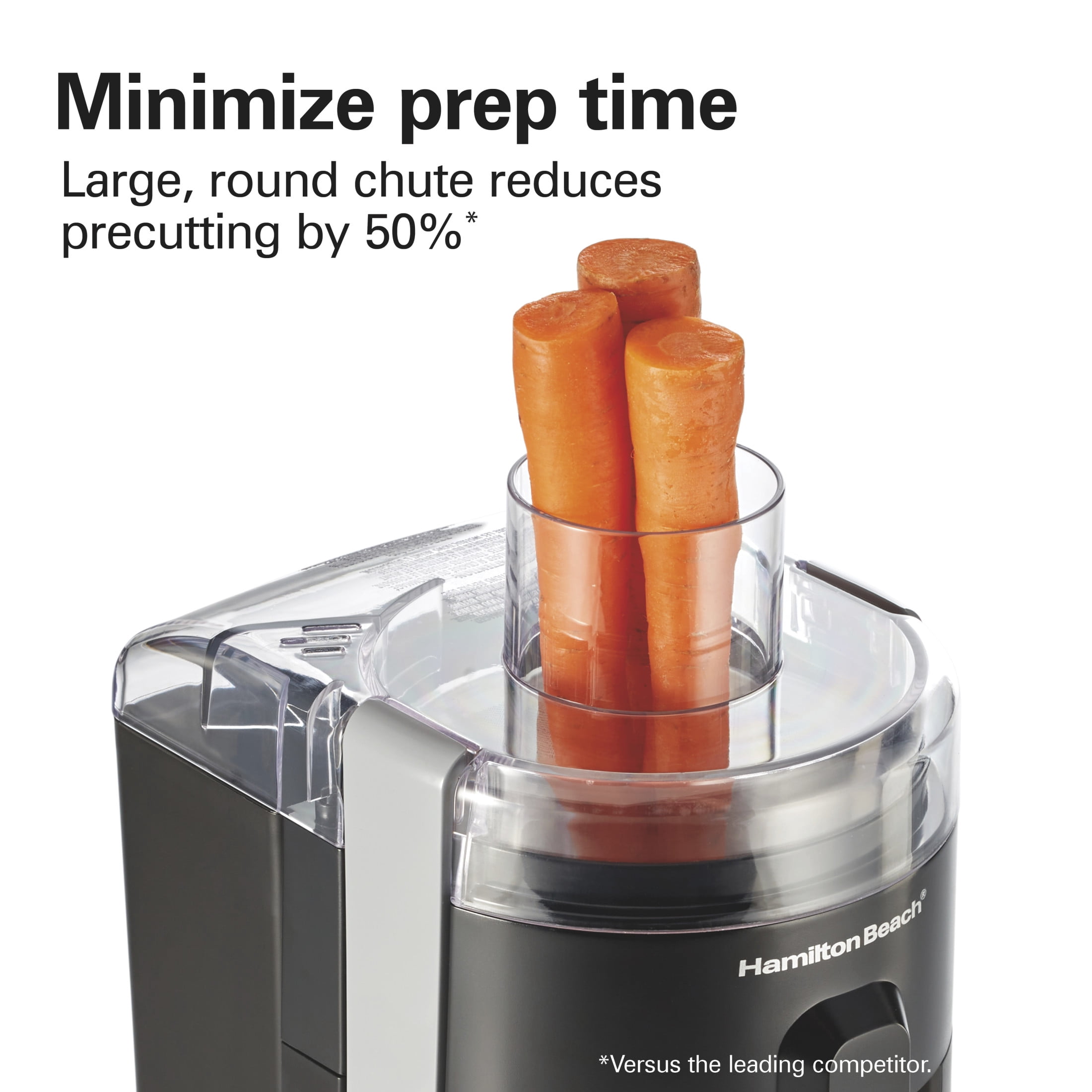 Hamilton Beach HealthSmart Juicer Machine for Fruits & Vegetables, BPA Free, Extractor de Jugos, Black and Gray
