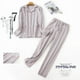 thumbnail image 1 of Conjunto de pijamas de franela de algodón para mujer, ropa de dormir de varios colores, de manga larga, pantalones largos, de talla S-3xl, 1 of 4