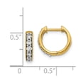 thumbnail image 2 of Finest Gold 14K Yellow Gold Diamond Hinged Hoop Earrings, 2 of 2