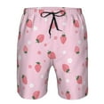 thumbnail image 3 of Logiee Floral Strawberr Print Mens Swim Trunks Quick Dry Board Shorts,Breathable Hawaii Beach Shorts Swimwear Bathing Suits-XX-Large, 3 of 6