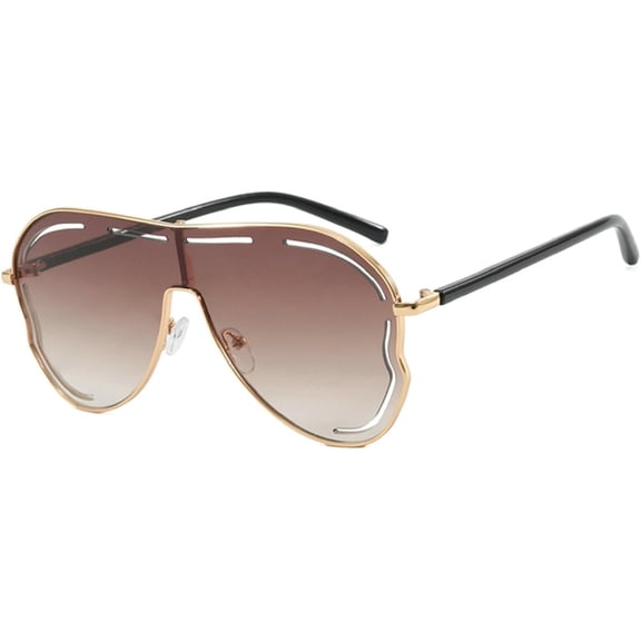 - Lens Fashion Sunglasses for Women, Metal Hollow Out, UV Protection