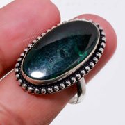 Green Paradise Oval Shape Gemstone Handmade Fashion Gift Ring Jewelry 9" SA 442
