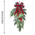 thumbnail image 3 of WMQPNNS Couronne Décorative de Noël Extra Longue en Forme de Larme Verte pour Porte Cape Cheminée Intérieur et Extérieur, 3 of 6