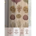 thumbnail image 6 of Ocean Plants Sheer Curtains 96 Inch Length 2 Panels Set Window Treatments, Colorful Coastal Marine Coral Vintage Beige Rod Pocket Semi Curtains for Living Room/Bedroom/Kitchen Décor, 104"W x 96"L, 6 of 7