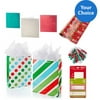Hallmark Whimsical Red and Green Holiday Giftwrap Value Bundle
