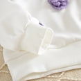 thumbnail image 6 of CPNG Toddler Kids Boys Girls Sportswear Set Cute Embroidery Cotton Linen Crewneck Pullover Tops Sweatpants Set Long Sleeve Sweatshirt T Shirt(Purple,2-3 Years), 6 of 8