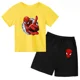 thumbnail image 5 of Conjunto de camiseta y pantalones cortos para niño y niña, de Marvel Avengers, Spider Man, Iron Man, divertido conjunto de 2 piezas de manga corta de verano para bebé y niño, 5 of 5