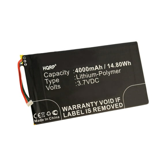 HQRP 4000mAh Battery for Barnes & Noble NOOK HD 7" 8GB Tablet BNRV400 BNTV400 BNA-B0002 L83-4977-266-01-4 9781400698981