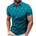 thumbnail image 2 of Fnnxeal Mens Polo Shirts Summer Short Sleeve Casual Collared Golf Print Multicolor Polo Shirts for Men Size 3XL, 2 of 5