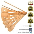 thumbnail image 4 of Wooden Spoons For Cooking 7-Pack – Bamboo Kitchen Utensils Set for Nonstick Cookware (Wooden Spatula, Cooking Spoon & Fork, Turner, Kitchen Tongs) – Wooden Cooking Utensils Set – Bamboo Kitchen Tools, 4 of 6