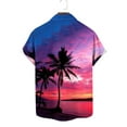 thumbnail image 3 of Penkiiy Mens Hawaiian Shirts Short Sleeve Casual Button Down Tropical Beach Shirt L Hot Pink, 3 of 4