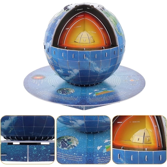 Sourcingbay 50 Pieces Earth Globe Paper 3D Puzzles