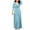 Sky Blue, variant on Sexlip Womens Long Sleeve Maxi Dress Metallic Sheen Design Belted Waist Flared Skirt Lightweight Fabric Formal Silhouette for Wedding Guest Attire Silver XXL
