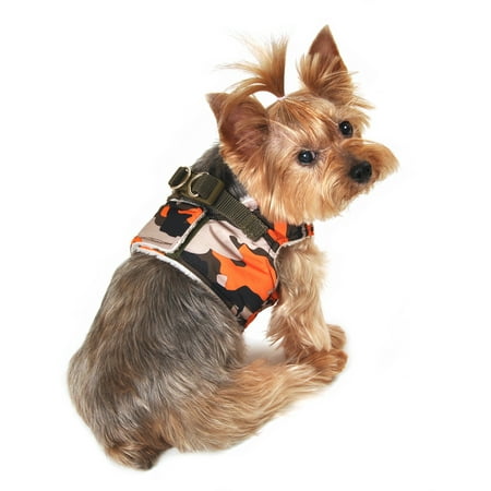 Holiday Pet Apparel SimplyDog Dog Body Harness, Orange/Camo - 0