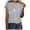Grey, variant on LUOGENLI Tops for Women Dressy Casual Country Women Casual Letters Print Shirt O-Neck Short Sleeve Tee Tops Tunic Green Size L