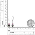 thumbnail image 2 of Gem Stone King 925 Sterling Silver Green Mystic Topaz Pink and White Lab Grown Diamond Drop Dangle Earrings for Women (3.53 Cttw, Heart Shape 7MM, Round 4MM), 2 of 4