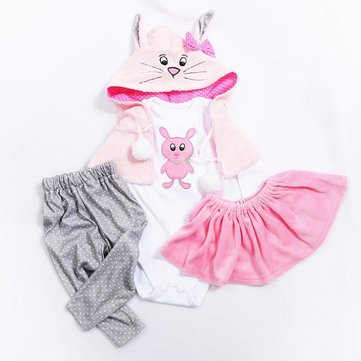 Reborn Baby Dolls Clothes Girl 24 inch Outfits Accessories for 2224