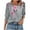 Gray, variant on Tops for Women under $5 3/4 Sleeve Round Neck Casual Printed Blouses Shirts Gray S