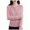 Pink, variant on HBFAGFB Cardigan for Women Crew Neck Buckle Knitted Sweater Versatile Long Sleeve Jackets Purple Size XL