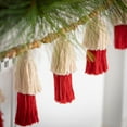 thumbnail image 3 of Red & White Tassel Garland Multicolor 65"H Wood, 3 of 4