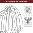 thumbnail image 2 of Stainless Steel Whisk Attachment for Kitchen Aid 7QT Mixer,11-Wire Whip Attachment Compatible with Kitchen aid 7 Quart Bowl,Egg Beater Replacement for Heavy Cream,Dishwasher Safe, 2 of 7