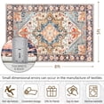 thumbnail image 7 of Homore Vintage Boho Oriental Medallion Area Rug, 5' x 8', Orange, 7 of 7