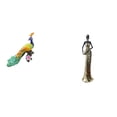 thumbnail image 1 of Estatua del pavo real,Estatua de pavo real,adorno de escritorio creativo y divertido,Escultura decorativa de pavo real para decoración del hogar,Figura de escritorio,Artesanía de escritorio, 1 of 8