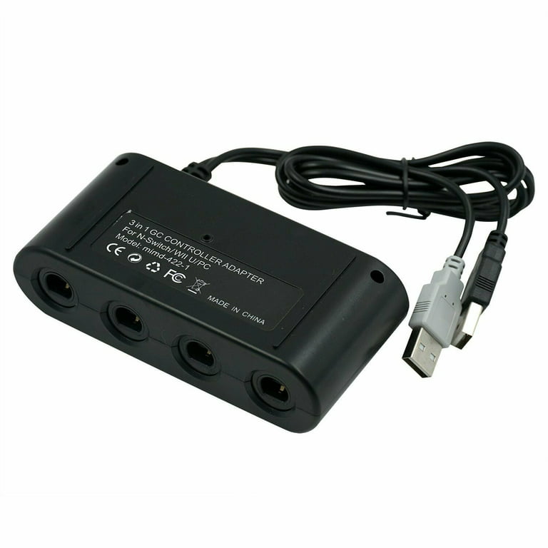 Bestil høj flåde 4 Port GameCube Controller Adapter for Nintendo Switch Wii U PC Super Smash  Bros - Walmart.com