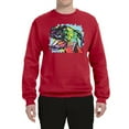 thumbnail image 2 of Cute Rainbow Neon Doberman Dog Lover Unisex Crewneck Graphic Sweatshirt, Red, Large, 2 of 3