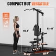 thumbnail image 2 of MITONOS 3 in 1 LAT Pulldown Machine,LAT Row Cable Machine with AB Crunch and Cable Row Attachments for Home Gym,High or Low Pulley Stations (Black), 2 of 8