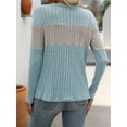 thumbnail image 6 of Anbech Women's Color Block Sweater Casual Long Sleeve Knit Tshirt Loose Pullover, 6 of 7