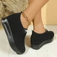 thumbnail image 5 of Mepaouo Slip on Casual Shoes for Women Fleece Platform Winter Warm Walking Shoe Sneakers(Black,8), 5 of 8