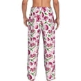 thumbnail image 3 of Uemuo Lilies Flowers Pattern Men's Wide Leg Palazzo Lounge Pants with Pockets Light Weight Loose Comfy Casual Pajama Pants-Small, 3 of 9