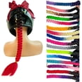 thumbnail image 1 of Hai Hong Helmet Hair Helmet Pigtails Gradient Ramp Helmet Ponytail with Suction Cup for Motorcycle Bike Ombre Color 2PCS, 1 of 5