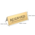 thumbnail image 5 of WEUVEB Golden Acrylic Reserved Seating Signs for Wedding Decor Elegant Design, 5 of 9