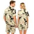 thumbnail image 5 of IYYVV Halloween Satin Matching Pajamas For Couples Short Sleeve Button Down Silk Pjs Horror Spooky Ghost Sleepwear 2 Piece Lounge Set Black 3XL, 5 of 5