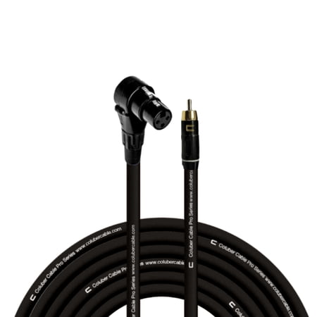 Coluber Cable Balanced Right Angle XLR Female-RCA Male 3-Pin Audio Connector