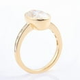thumbnail image 4 of solitaire jewels 2.5CT Bezel Set Oval Moissanite Engagement Ring For Women, 14K Yellow Gold, 4 of 8