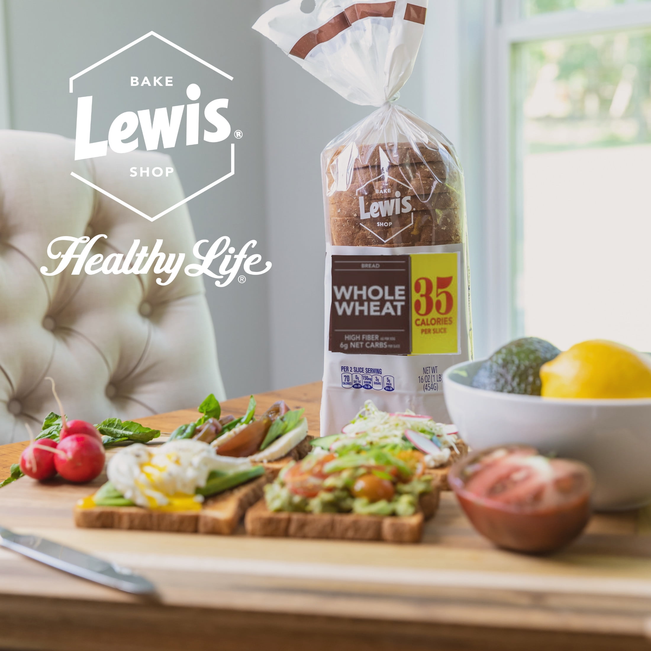 Lewis Bake Shop Healthy Life Whole Wheat Bread, 16 oz