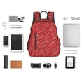 thumbnail image 6 of Daiia Red Paisley Floral School Backpack for Men and Women Lightweight Backpack Durable Backpack Water-Resistant,Travel,Work Bag, 6 of 9
