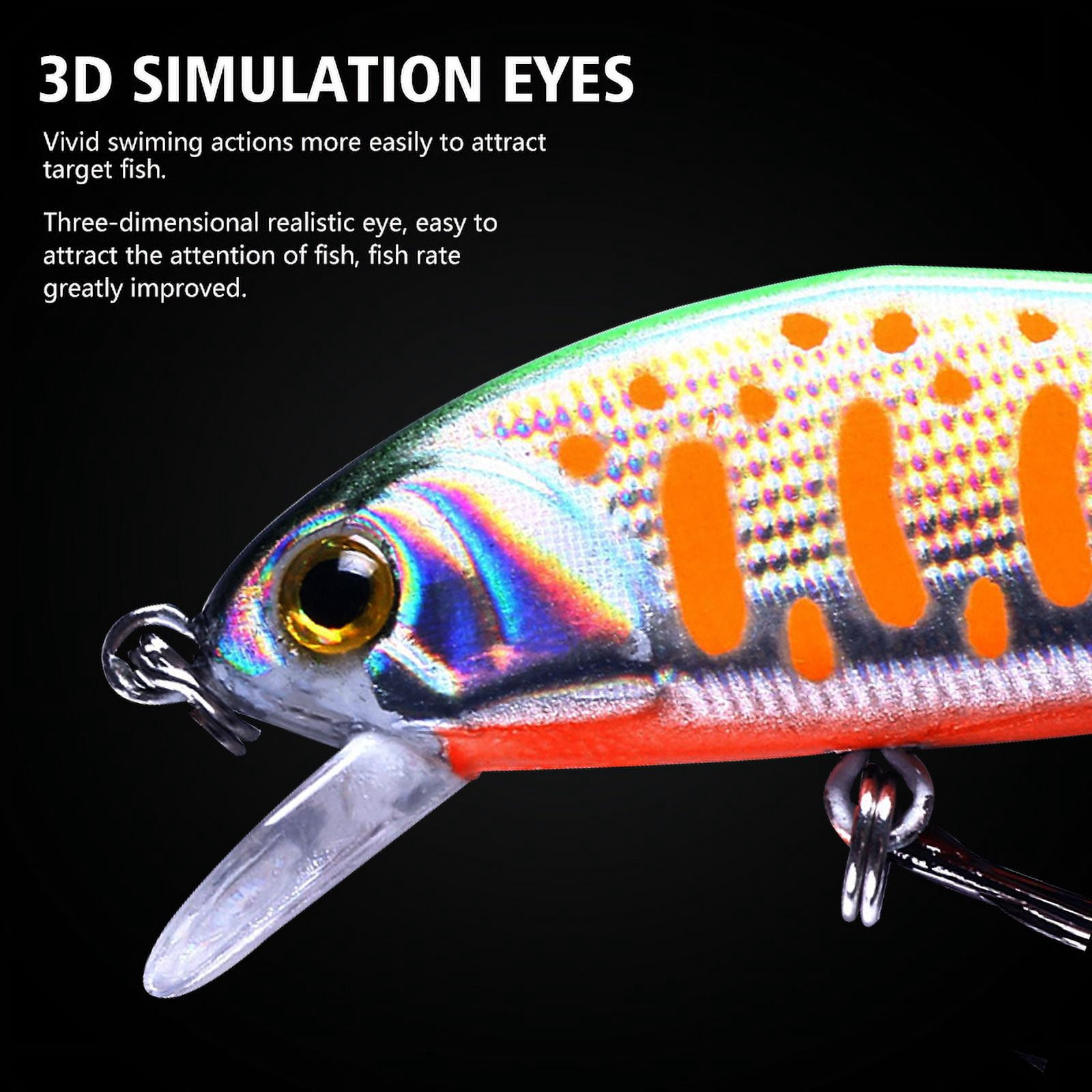 HENGJIA Fishing Lures Large Hard Bait Minnow VIB Lure with Treble Hook Life-Like Swimbait Fishing Bait Popper Crankbait Sinking Lure for Trout Bass Walleye Redfish