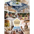 thumbnail image 5 of Vintage Ethnic Table Cloth, Boho Tribes Modern Blue Middle Century Waterproof Tablecloth for Square Tables, Reusable Washable Fabric Table Cover for Restaurant Kitchen Dining Tables 54"x54", 5 of 6
