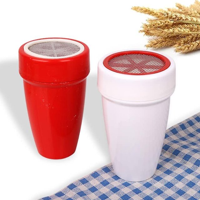 Tamiz de malla para glaseado, tipo de taza de mano, harina, lata para hornear, Matcha, cacao, café, postre, tamiz en polvo, tamiz, coctelera, tamiz de harina (2 uds) ShuxiuWang 8390614200609