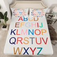 thumbnail image 2 of Feelyou Cartoon Initial Letter Full Size Sheets, Colorful Monogrammed Bed Sheets, Teens Boys Girls Kids Sheet Sets, Lightweight Room Decor, 4 Pieces, 2 of 7