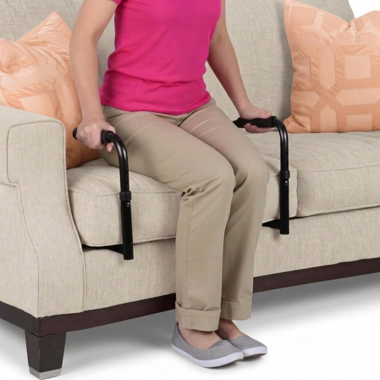Couch Standing Aid Grab Bar, Adjustable Portable Mobility Standing Assist Rail, Home Safety Support Handle for Elderly, Seniors, Patients & Disabled, for Sofa & Chair