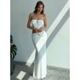 thumbnail image 6 of White Backless Cutout Maxi Slip Dress With Gold-Tone Embellishments, 6 of 21