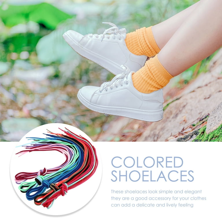 30PCS Replacement Round Shoelaces Colorful Shoes Laces Strings for