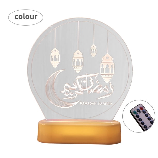 Billuyoard Luz de noche LED 3D lámpara de noche acrílica con pilas mesita de noche adorno de iluminación decoración del Festival Iluminación y accesorios Vistoso lámpara de aceite de sésamo